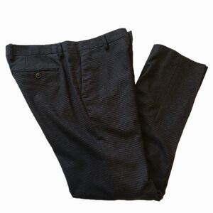 Bonobos 32/34 x 32 Slim Checkered Black Gray Wool Blend Trouser Slacks Pants